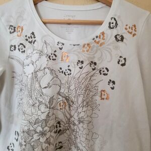 Zenergy Top Sweater by Chico's‎ Cotton Zen Top shirt White 100% Cotton